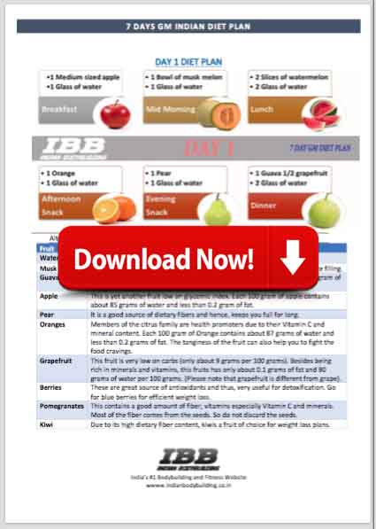 Gm 7 Day Diet Plan Pdf