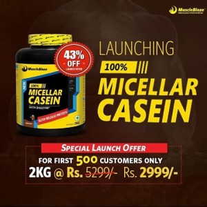 MuscleBlaze 100% Micellar Casein Introductory Offer