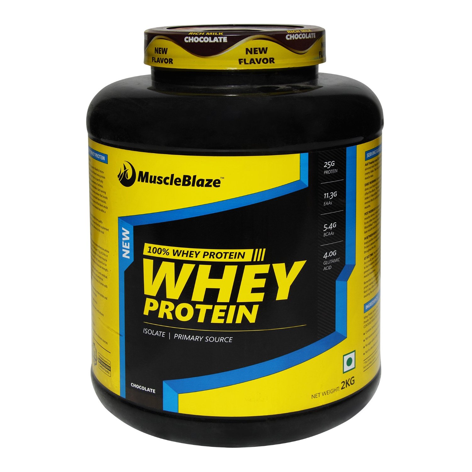 MuscleBlaze Whey Protein, Chocolate, 2kg