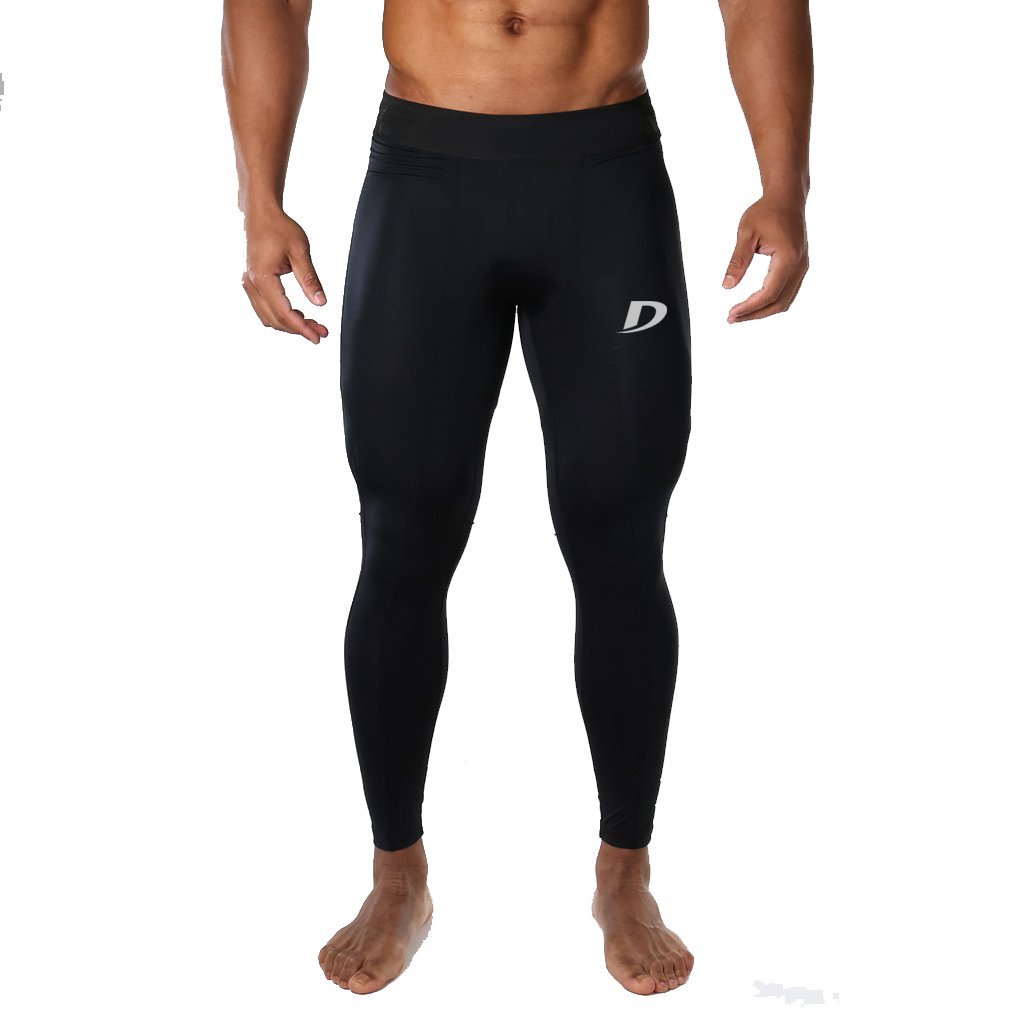 Decisive Fitness Mens Tight, Compression, Gym Tight, Cycling Tight, Yoga Pant, Jogging Tights - Black Color
