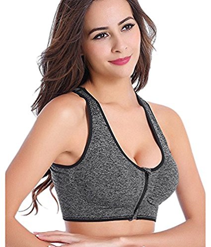 Florentyne Intense Running Yoga with Front Closure Padded Sports Bra