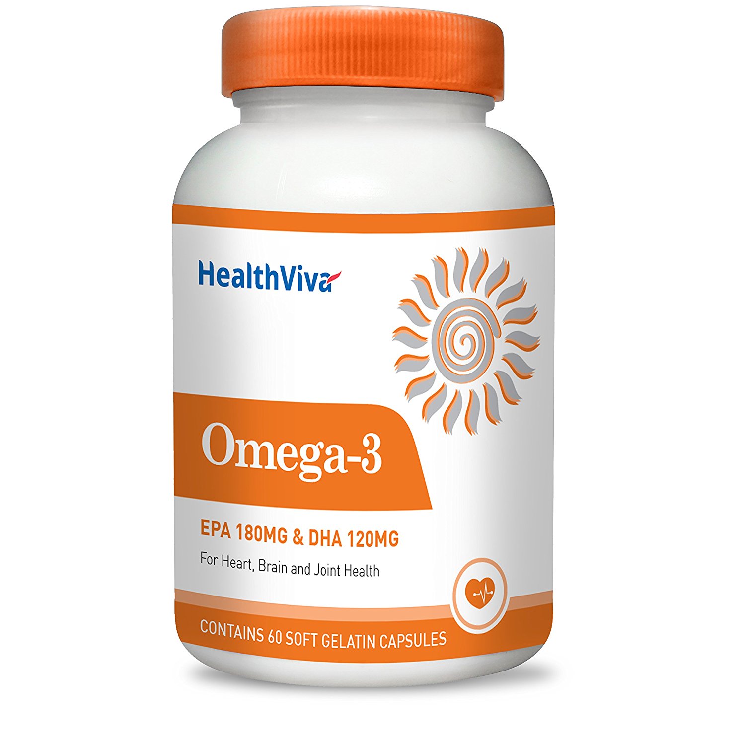 HealthViva Omega 3 Supplement, 60 softgels