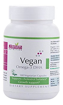 Zenith Nutrition Vegan Omega 3 DHA - 180 Capsules