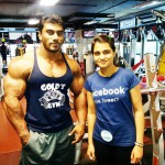 sangram chougule with fan