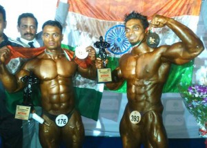 Indian Bodybuilders with trophies