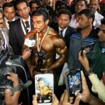 Sangram chougule with press