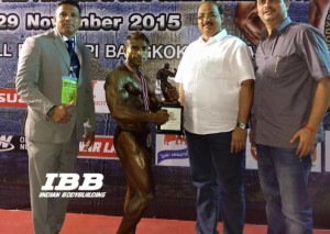 Nitin Mhatre with Medal and Trophy