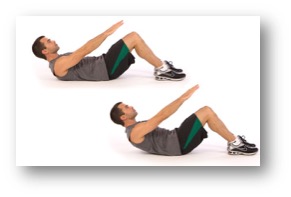 Abdominal crunches for 30 seconds