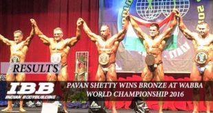 Pavan Shetty Wins Bonze at WABBA Mr World 2016