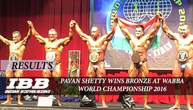 Pavan Shetty Wins Bonze at WABBA Mr World 2016