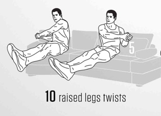 sofa Abs workout 5