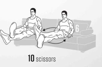 sofa Abs workout 6