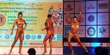 shweta posing at World Championhsip